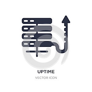 uptime icon on white background. Simple element illustration from Web hosting concept