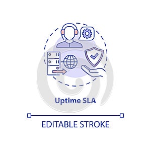 Uptime SLA concept icon