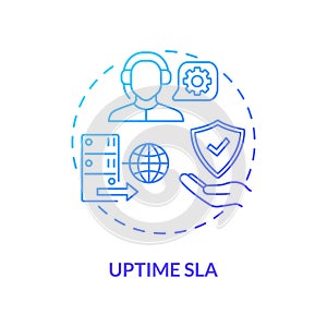 Uptime SLA concept icon photo