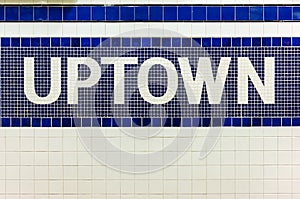 Uptown trains in NYC subway