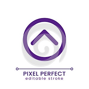 Upward direction arrow pixel perfect RGB color ui icon