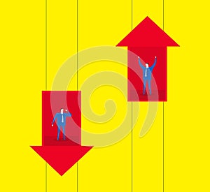 An upward, a downward.