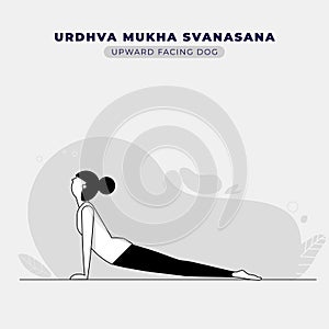 Upward Facing Dog Yoga Pose Illustration