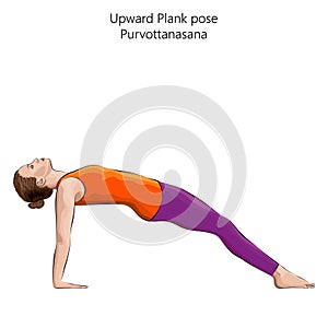 Upward Plank. Inclined Plane pose. Purvottanasana