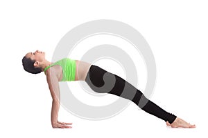 Upward plank yoga pose photo