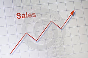 Upward sales chart