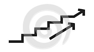 Upward Staircase Arrow Progress Steps Vector, vector design Generative AI