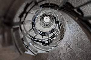 upward stone spiral stairway