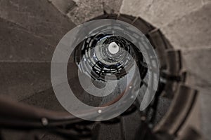 upward stone spiral stairway