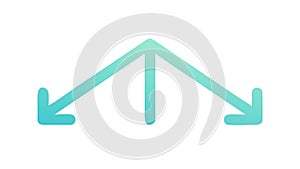 Upward Trending Graph Arrow for Growth and Progress Vector, vector design Generative AI