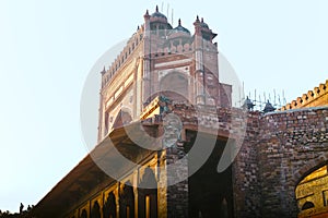 Upward view of Fatehpur Sikri`s entrance