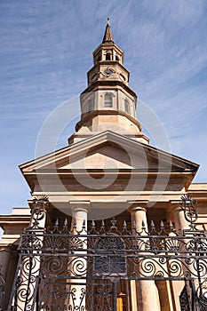 Upward View St. Philip's Tower Charleston SC