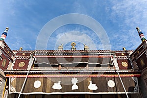 Kumbum monastery landscape of sutra printing house photo