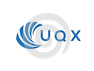 UQX letter logo design on white background. UQX creative circle letter logo concept. UQX letter design