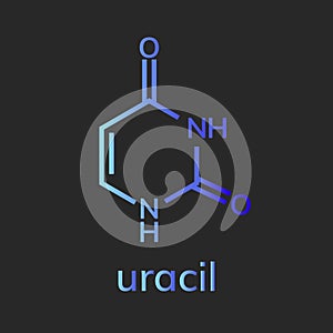 Uracil chemical formula photo