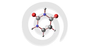 Uracil molecular structure isolated on white photo