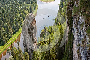 Ural nature on the river, Perm edge photo