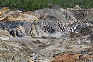 Ural refractory clay quarries. Panorama
