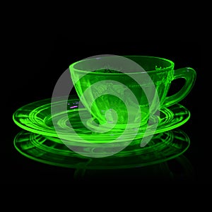 Uranium Glass Teacup