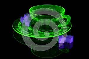 Uranium Glass Teacup