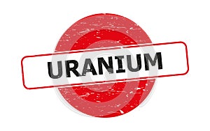 Uranium stamp on white