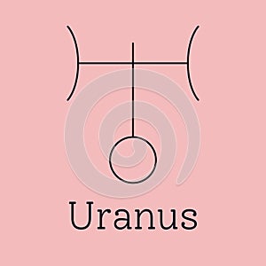 Uranus astrological and zodiac symbol