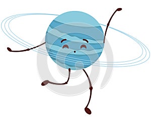 Uranus in cartoon style