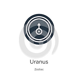 Uranus icon vector. Trendy flat uranus icon from zodiac collection isolated on white background. Vector illustration can be used