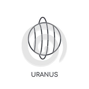 Uranus linear icon. Modern outline Uranus logo concept on white