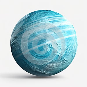 Uranus planet bleu from space globe with atmosphere