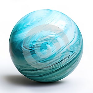 Uranus planet bleu from space globe with atmosphere