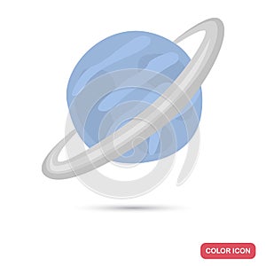 Uranus planet color flat icon