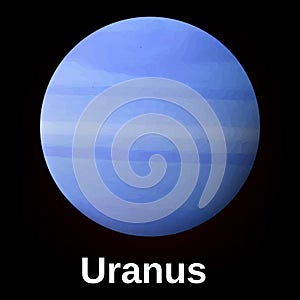 Uranus planet icon, realistic style