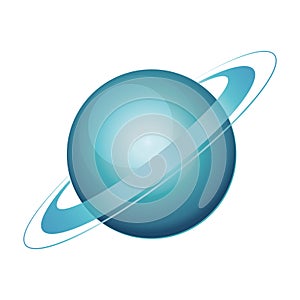 Uranus planet milky way style icon vector design