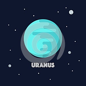Uranus on space background