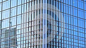 Urban abstract - windowed wall of office building.