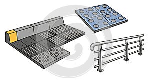 Urban Accessibility and Safety Elements Vector Set
