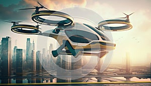 Urban air mobility in a futuristic city: air taxis and autonomous aerial vehicles for passenger transportation (UAM