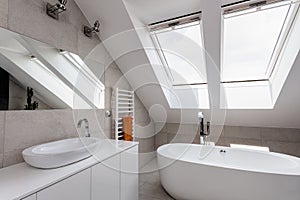 Urban apartment - bathroom on the attic