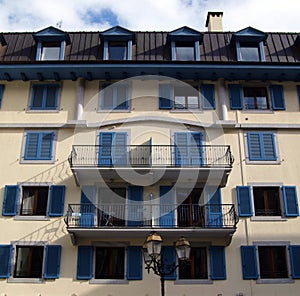 Urban architecture in Chamonix-Mont-Blanc, France