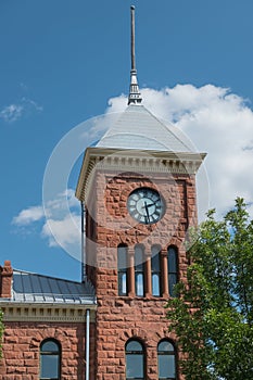 Urban architecture, clock in the tower