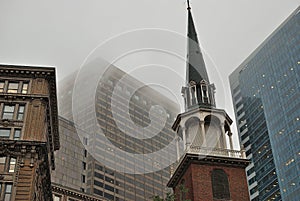 Urban architecture of different eras, Boston, MA