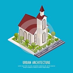 Urban Architecture Isometric Background