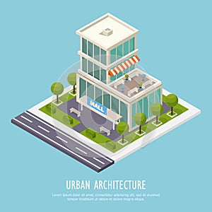 Urban Architecture Isometric Background