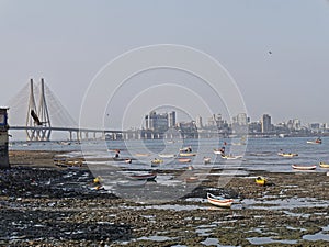 Urban area skyline from Worli village