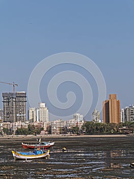 Urban area skyline from Worli village