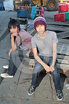 Urban Asian youth hanging out