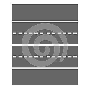 Urban asphalt road icon, cartoon style