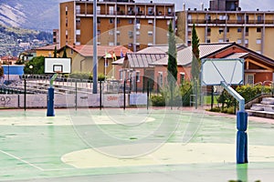 Urban basketball ground