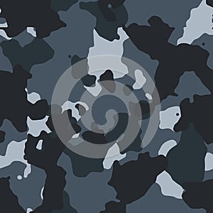 Urban blue seamless camo pattern